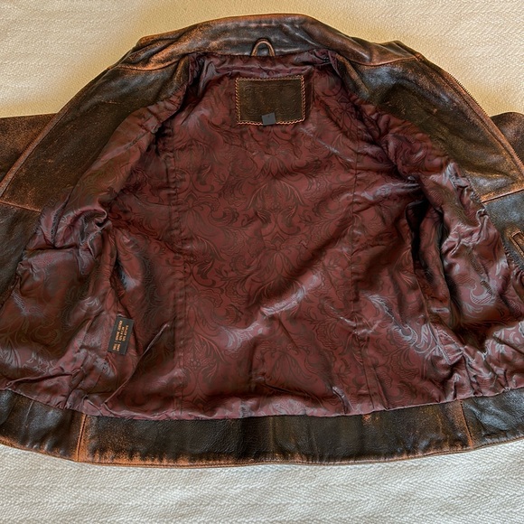 Macy’s Leather Moto style coat - Picture 8 of 8